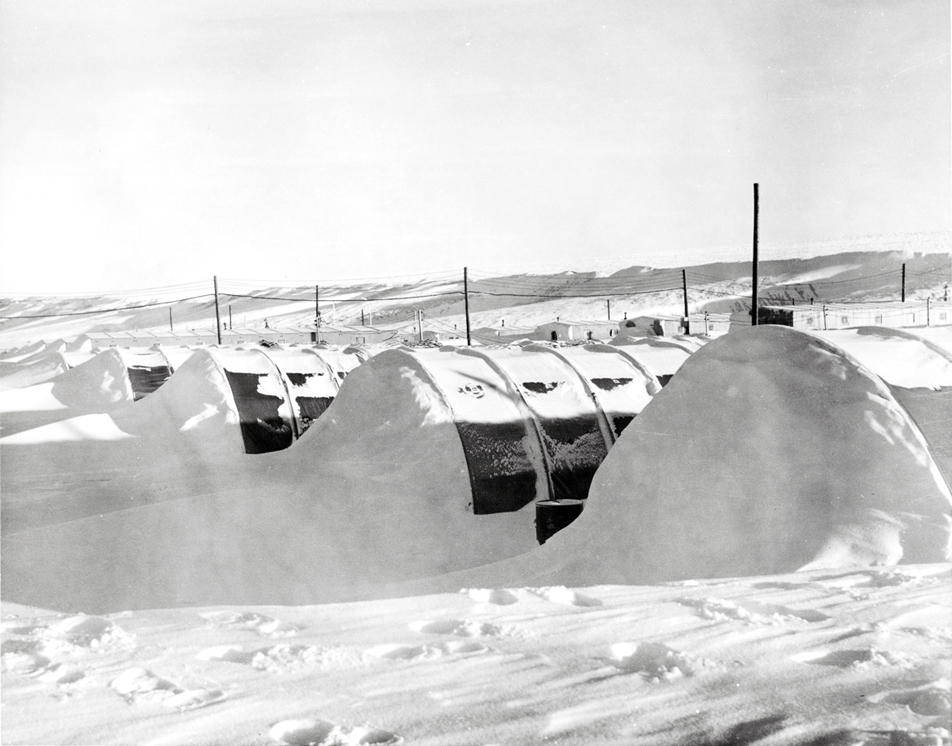 facilities buried in snow banks